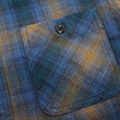 Load image into Gallery viewer, Sugar Cane Men's Long Sleeve Ombre Plaid Work Shirt - 100% Cotton Twill, One-Wash, Made in Japan (SC29561 125 Blue)