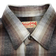 Load image into Gallery viewer, Sugar Cane Men's Long Sleeve Ombre Plaid Work Shirt - 100% Cotton Twill, One-Wash, Made in Japan (SC29561 138 Brown)