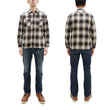 Load image into Gallery viewer, Sugar Cane Men's Long Sleeve Ombre Plaid Work Shirt - 100% Cotton Twill, One-Wash, Made in Japan (SC29561 138 Brown)
