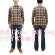 Load image into Gallery viewer, Sugar Cane Men's Long Sleeve Plaid Work Shirt - 100% Cotton Twill, One-Wash, Made in Japan (SC29564 138 Brown)