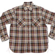 Load image into Gallery viewer, Sugar Cane Men's Long Sleeve Plaid Work Shirt - 100% Cotton Twill, One-Wash, Made in Japan (SC29564 138 Brown)