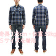 Laden Sie das Bild in den Galerie-Viewer, Sugar Cane Men's Vintage-Style Brushed Plaid Flannel Long-Sleeve Work Shirt - Fiction Romance Collection - 100% Cotton Herringbone Twill, Made in Japan (SC29584 128 Navy Blue)