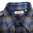 Laden Sie das Bild in den Galerie-Viewer, Sugar Cane Men's Vintage-Style Brushed Plaid Flannel Long-Sleeve Work Shirt - Fiction Romance Collection - 100% Cotton Herringbone Twill, Made in Japan (SC29584 128 Navy Blue)