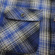 Laden Sie das Bild in den Galerie-Viewer, Sugar Cane Men's Vintage-Style Brushed Plaid Flannel Long-Sleeve Work Shirt - Fiction Romance Collection - 100% Cotton Herringbone Twill, Made in Japan (SC29584 128 Navy Blue)