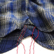 Laden Sie das Bild in den Galerie-Viewer, Sugar Cane Men's Vintage-Style Brushed Plaid Flannel Long-Sleeve Work Shirt - Fiction Romance Collection - 100% Cotton Herringbone Twill, Made in Japan (SC29584 128 Navy Blue)