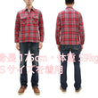 Laden Sie das Bild in den Galerie-Viewer, Sugar Cane Men's Vintage-Style Brushed Plaid Flannel Long-Sleeve Work Shirt - Fiction Romance Collection - 100% Cotton Herringbone Twill, Made in Japan (SC29584 165 Red)