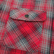 Laden Sie das Bild in den Galerie-Viewer, Sugar Cane Men's Vintage-Style Brushed Plaid Flannel Long-Sleeve Work Shirt - Fiction Romance Collection - 100% Cotton Herringbone Twill, Made in Japan (SC29584 165 Red)
