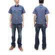 Load image into Gallery viewer, Sugar Cane Blue Chambray Shirt Men's Casual Short Sleeve Plain Button Up Work Shirt SC37941 421 Blue One Wash