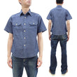 Load image into Gallery viewer, Sugar Cane Blue Chambray Shirt Men's Casual Short Sleeve Plain Button Up Work Shirt SC37941 421 Blue One Wash