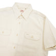 Load image into Gallery viewer, Sugar Cane Ecru Chambray Shirt Men's Casual Short Sleeve Plain Button Up Work Shirt SC37942 401 Ecru One Wash