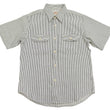 Load image into Gallery viewer, Sugar Cane Hickory Stripe Work Shirt - Men's Casual Short Sleeve Button Up Shirt SC37944 105 Off-White