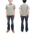 Load image into Gallery viewer, Sugar Cane Hickory Stripe Work Shirt - Men's Casual Short Sleeve Button Up Shirt SC37944 105 Off-White