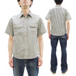 Load image into Gallery viewer, Sugar Cane Hickory Stripe Work Shirt - Men's Casual Short Sleeve Button Up Shirt SC37944 105 Off-White