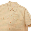Load image into Gallery viewer, Sugar Cane Coke Stripe Work Shirt - Men's Casual Short Sleeve Pinstripe Button Up Shirt SC38699 133 Beige