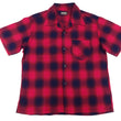 Load image into Gallery viewer, Sugar Cane Rayon Ombre Plaid Shirt Men's Oversized Fit Resort Collar Short Sleeve Casual Button Up Shirt SC39297 165 Red/Navy