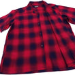 Load image into Gallery viewer, Sugar Cane Rayon Ombre Plaid Shirt Men's Oversized Fit Resort Collar Short Sleeve Casual Button Up Shirt SC39297 165 Red/Navy