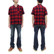 Load image into Gallery viewer, Sugar Cane Rayon Ombre Plaid Shirt Men's Oversized Fit Resort Collar Short Sleeve Casual Button Up Shirt SC39297 165 Red/Navy
