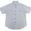 Load image into Gallery viewer, Sugar Cane Cotton Dobby Stripe Shirt Men's Casual Short Sleeve Button Up Work Shirt Vertical Multi-Striped Pattern SC39306 125 Blue