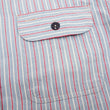 Load image into Gallery viewer, Sugar Cane Cotton Dobby Stripe Shirt Men's Casual Short Sleeve Button Up Work Shirt Vertical Multi-Striped Pattern SC39306 125 Blue