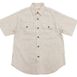 Load image into Gallery viewer, Sugar Cane Cotton Dobby Stripe Shirt Men's Casual Short Sleeve Button Up Work Shirt Vertical Multi-Striped Pattern SC39306 105 Off-White