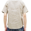 Load image into Gallery viewer, Sugar Cane Cotton Dobby Stripe Shirt Men's Casual Short Sleeve Button Up Work Shirt Vertical Multi-Striped Pattern SC39306 105 Off-White