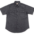 Load image into Gallery viewer, Sugar Cane Black Chambray Shirt Men's Casual Short Sleeve Plain Button Up Work Shirt SC39307 119 Black One Wash