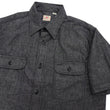 Load image into Gallery viewer, Sugar Cane Black Chambray Shirt Men's Casual Short Sleeve Plain Button Up Work Shirt SC39307 119 Black One Wash