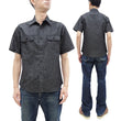 Load image into Gallery viewer, Sugar Cane Black Chambray Shirt Men's Casual Short Sleeve Plain Button Up Work Shirt SC39307 119 Black One Wash