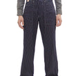 Load image into Gallery viewer, Sugar Cane Wabash Stripe Engineer Pants - Relaxed Straight Fit / Button Fly - Men's Casual 9 Oz. Railway Work Trousers Work Pants SC40786 Indigo-Navy One-Wash