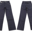Load image into Gallery viewer, Sugar Cane Wabash Stripe Engineer Pants - Relaxed Straight Fit / Button Fly - Men's Casual 9 Oz. Railway Work Trousers Work Pants SC40786 Indigo-Navy One-Wash