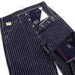 Load image into Gallery viewer, Sugar Cane Wabash Stripe Engineer Pants - Relaxed Straight Fit / Button Fly - Men's Casual 9 Oz. Railway Work Trousers Work Pants SC40786 Indigo-Navy One-Wash