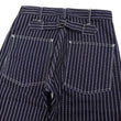 Load image into Gallery viewer, Sugar Cane Wabash Stripe Engineer Pants - Relaxed Straight Fit / Button Fly - Men's Casual 9 Oz. Railway Work Trousers Work Pants SC40786 Indigo-Navy One-Wash
