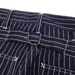 Load image into Gallery viewer, Sugar Cane Wabash Stripe Engineer Pants - Relaxed Straight Fit / Button Fly - Men's Casual 9 Oz. Railway Work Trousers Work Pants SC40786 Indigo-Navy One-Wash
