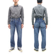 Load image into Gallery viewer, Sugar Cane Jeans SC41947SW Men's Regular Straight Fit Pre-Aged Jeans 14.25 oz. Indigo Faded Denim Pants 1947 Model (Length 32)