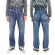 Load image into Gallery viewer, Sugar Cane Jeans SC41947SW Men's Regular Straight Fit Pre-Aged Jeans 14.25 oz. Indigo Faded Denim Pants 1947 Model (Length 32)