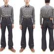 Load image into Gallery viewer, Sugar Cane Men's 14oz Denim Boot-Cut Jeans - Mid-Rise, Zip Fly, 1971-Spec Fabric x 1979-Style Silhouette - Made in Japan (SC42321 Indigo One Wash)