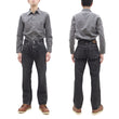 Load image into Gallery viewer, Sugar Cane Black Denim Jeans SC42460H Men's Classic Regular Straight Fit 14.25 oz. Pre-Aged Black Denim Pants 1947 Model