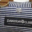 Laden Sie das Bild in den Galerie-Viewer, Samurai Jeans Mini Duffle Sling Bag Men's Casual Hickory Stripe Denim Small Crossbody Drum Pouch Bag SCOGP24