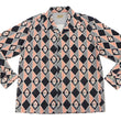 Load image into Gallery viewer, Style Eyes Corduroy Sport Shirt Men's 1950s Style Long Sleeve Button Up Shirt Vertical Diamond Stripe Pattern SE29171 119 Black