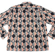 Load image into Gallery viewer, Style Eyes Corduroy Sport Shirt Men's 1950s Style Long Sleeve Button Up Shirt Vertical Diamond Stripe Pattern SE29171 119 Black