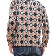 Load image into Gallery viewer, Style Eyes Corduroy Sport Shirt Men's 1950s Style Long Sleeve Button Up Shirt Vertical Diamond Stripe Pattern SE29171 119 Black