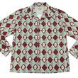Load image into Gallery viewer, Style Eyes Corduroy Sport Shirt Men's 1950s Style Long Sleeve Button Up Shirt Vertical Diamond Stripe Pattern SE29171 138 Brown