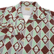 Load image into Gallery viewer, Style Eyes Corduroy Sport Shirt Men's 1950s Style Long Sleeve Button Up Shirt Vertical Diamond Stripe Pattern SE29171 138 Brown