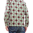 Load image into Gallery viewer, Style Eyes Corduroy Sport Shirt Men's 1950s Style Long Sleeve Button Up Shirt Vertical Diamond Stripe Pattern SE29171 138 Brown