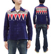 Load image into Gallery viewer, Style Eyes Corduroy Sport Shirt Men's 1950s Style Long Sleeve Button Up Shirt GUATEMALA Pattern SE29384 128 Navy-Blue