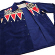 Load image into Gallery viewer, Style Eyes Corduroy Sport Shirt Men's 1950s Style Long Sleeve Button Up Shirt GUATEMALA Pattern SE29384 128 Navy-Blue