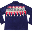 Load image into Gallery viewer, Style Eyes Corduroy Sport Shirt Men's 1950s Style Long Sleeve Button Up Shirt GUATEMALA Pattern SE29384 128 Navy-Blue