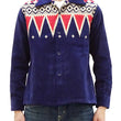 Load image into Gallery viewer, Style Eyes Corduroy Sport Shirt Men's 1950s Style Long Sleeve Button Up Shirt GUATEMALA Pattern SE29384 128 Navy-Blue