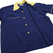 Load image into Gallery viewer, Style Eyes Two-Tone Rayon Bowling Shirt Men's 1950s Style Short Sleeve Button Up Shirt SE39056 128 Navy-Blue