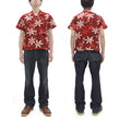 Load image into Gallery viewer, Star of Hollywood Elvis Presley Blue Hawaii Shirt Men's Casual All-Over Print Short-Sleeve Camp Collar Shirt Toyo Enterprises SH39493 165 Red